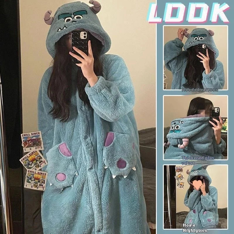 Kawaii Plush Fluffy Pajama Robe