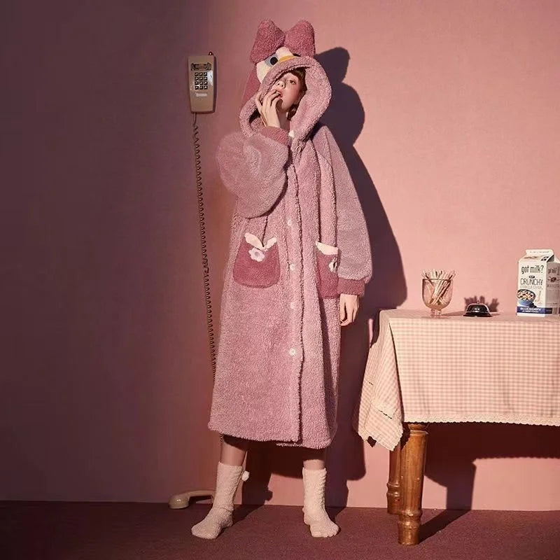 Kawaii Plush Fluffy Pajama Robe