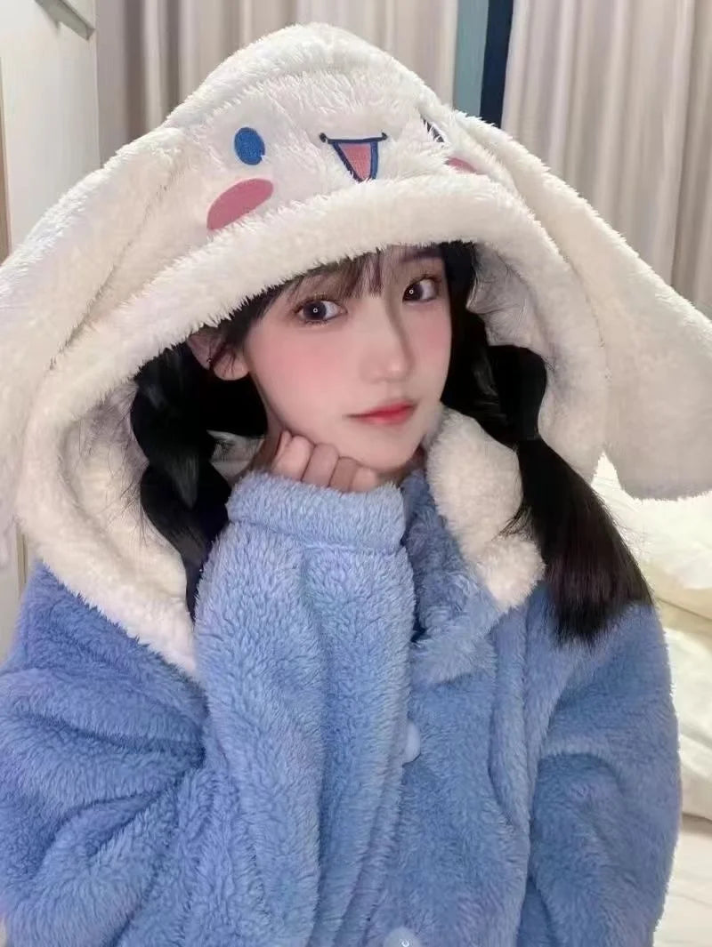 Kawaii Plush Fluffy Pajama Robe