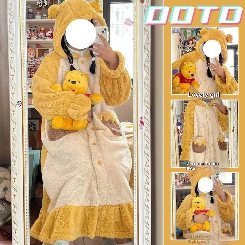 Kawaii Plush Fluffy Pajama Robe