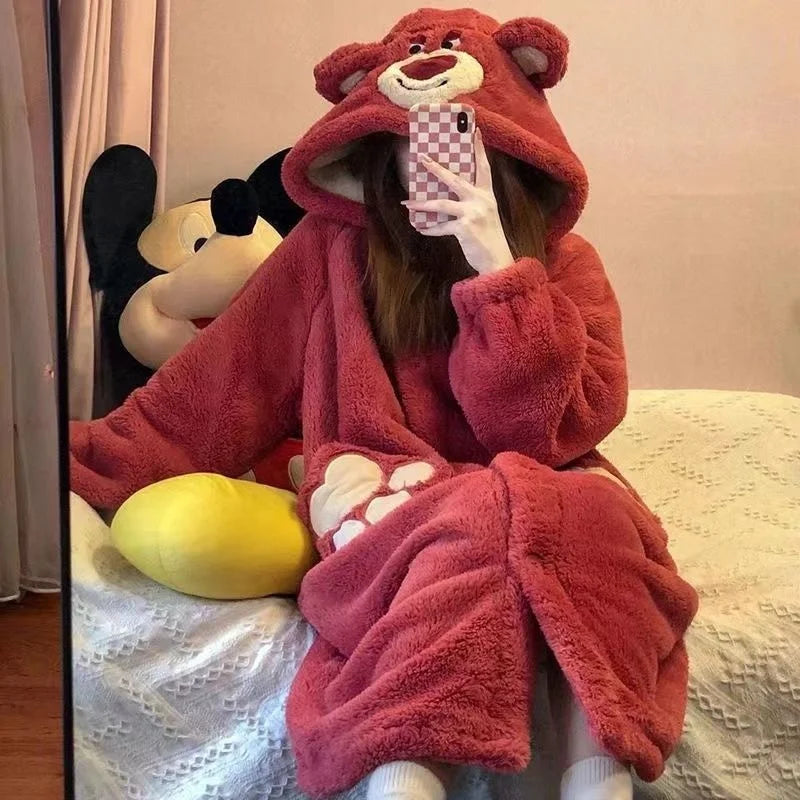 Kawaii Plush Fluffy Pajama Robe