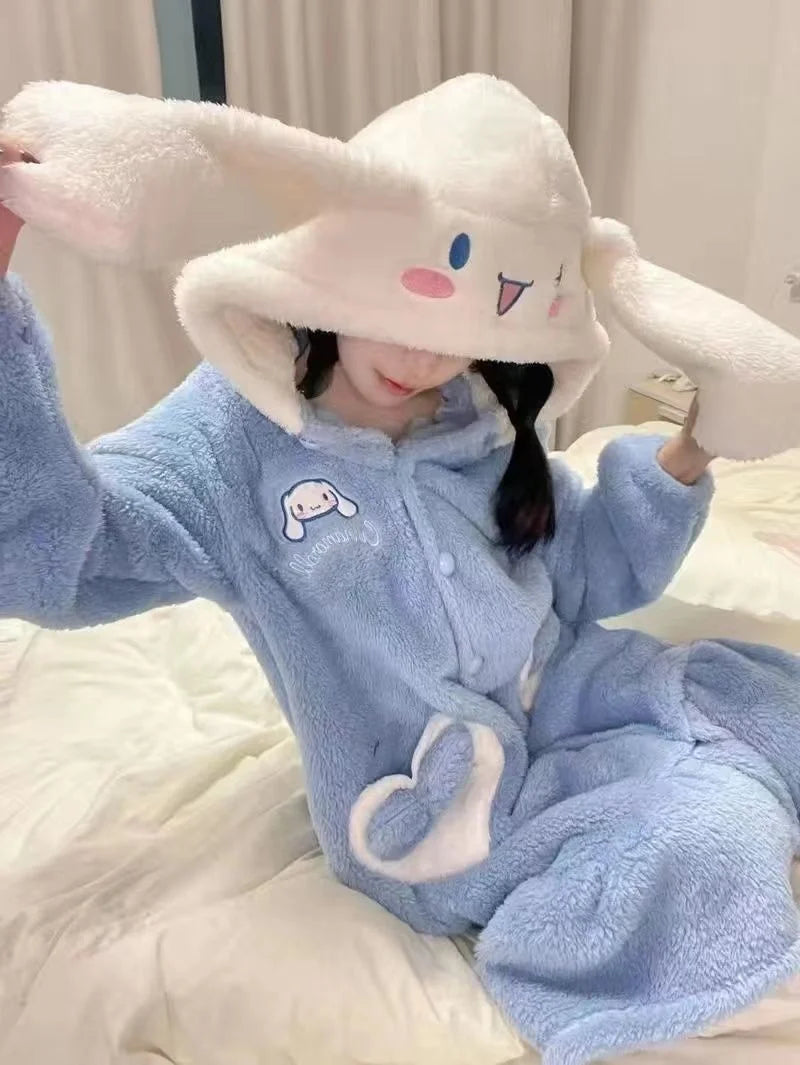 Kawaii Plush Fluffy Pajama Robe