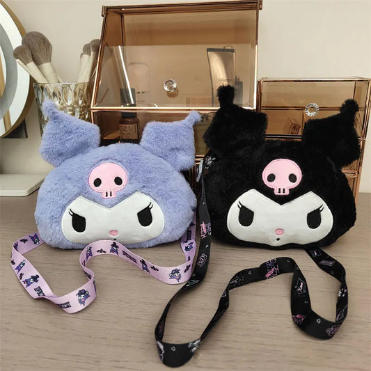 Kuromi Plush Crossbody Bag
