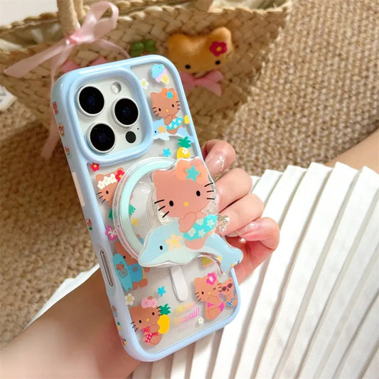 Hello Kitty Bikini Surf Solphin Clear Phone Case