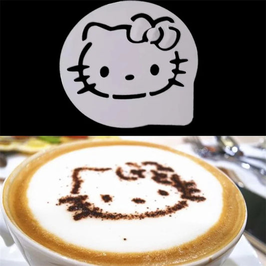 Hello Kitty Cappuccino Latte Coffee Stencils